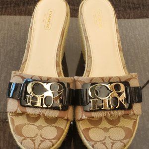 Summer Gold Coach Sandals